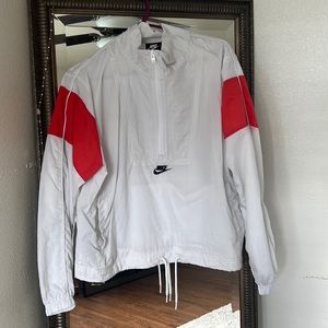 White/ orange nike windbreaker